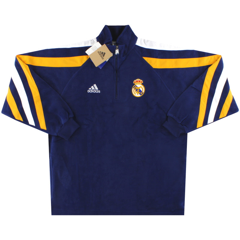 1998-99 Real Madrid adidas 1/4 Zip Fleece *w/tags* L Football Shirt