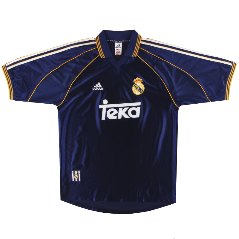 1998-99 Real Madrid adidas Third Shirt *Mint* L Football Shirt
