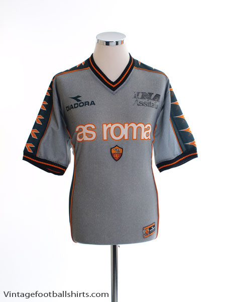 1998-99 Roma Diadora Training Shirt L Training Shirt