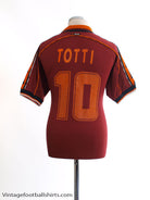 1998-99 Roma Home Shirt Totti #10 L Football Shirt