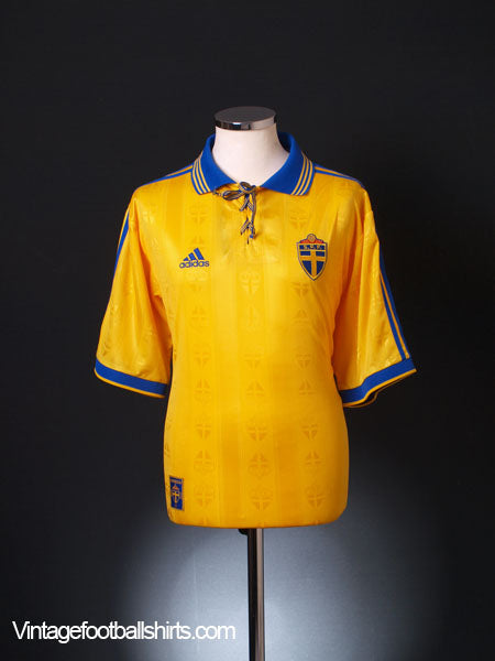 1998-99 Sweden Home Shirt *Mint* L Football Shirt