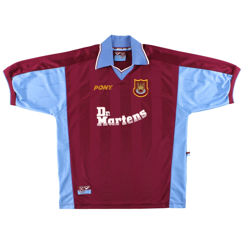 1998-99 West Ham Pony Home Shirt Ferdinand #15 XL | Vintage