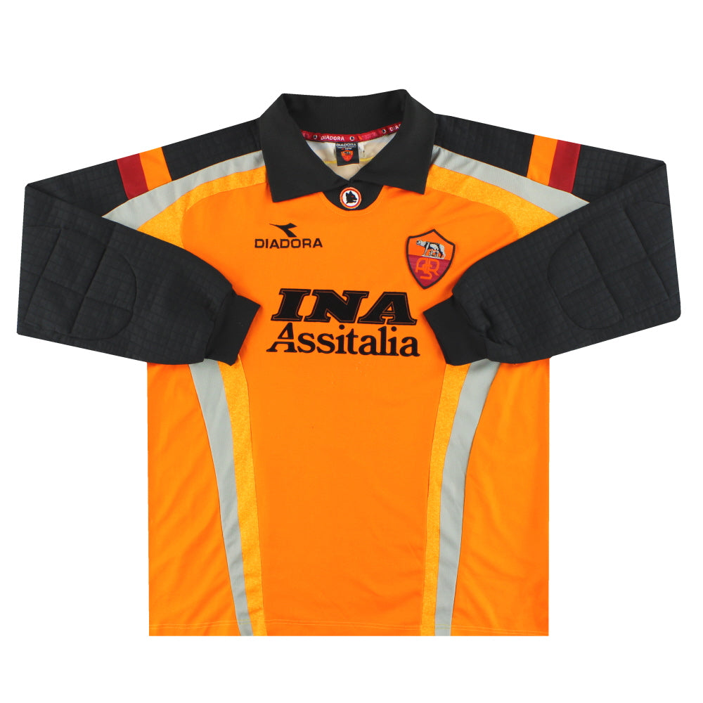 1998-99 Roma Diadora Goalkeeper Shirt XL | Vintage Football Shirts
