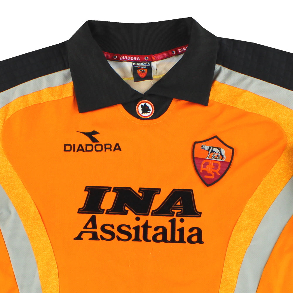 1998-99 Roma Diadora Goalkeeper Shirt XL | Vintage Football Shirts