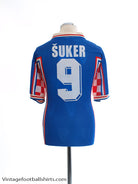 1998 Croatia 'World Cup' Away Shirt Suker #9 XL Football Shirt