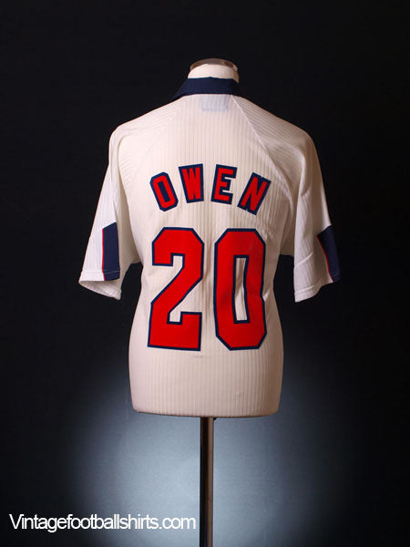 1998 England 'World Cup' Home Shirt Owen #20 XL Football Shirt
