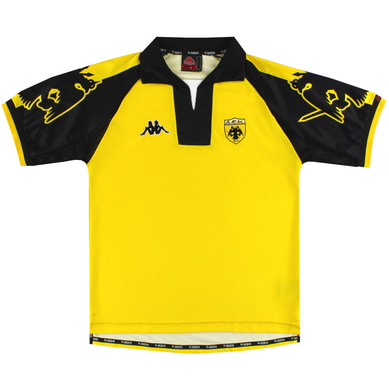 1999-00 AEK Athens Kappa Home Shirt L Football Shirt