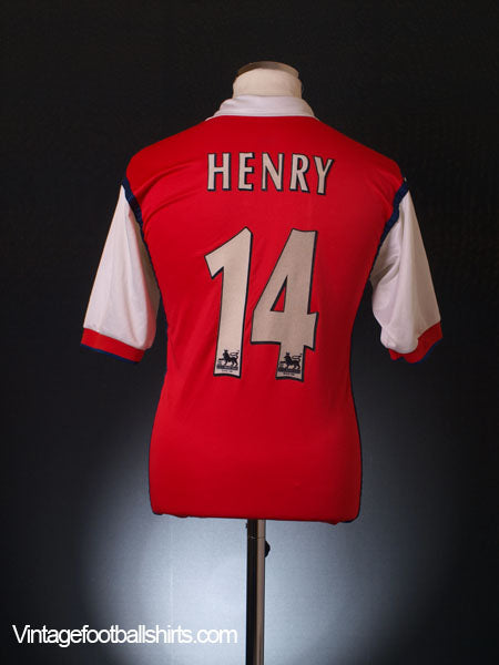 1999-00 Arsenal Home Shirt Henry #14 S Football Shirt