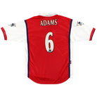 1999-00 Arsenal Nike Home Shirt Adams #6 M Football Shirt