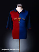 1999-00 Barcelona Centenary Home Shirt L Football Shirt