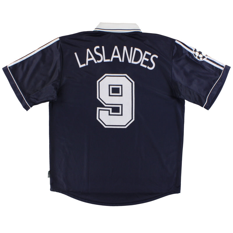 1999-00 Bordeaux adidas Champions League Home Shirt Laslandes #9 *Mint* XL Football Shirt