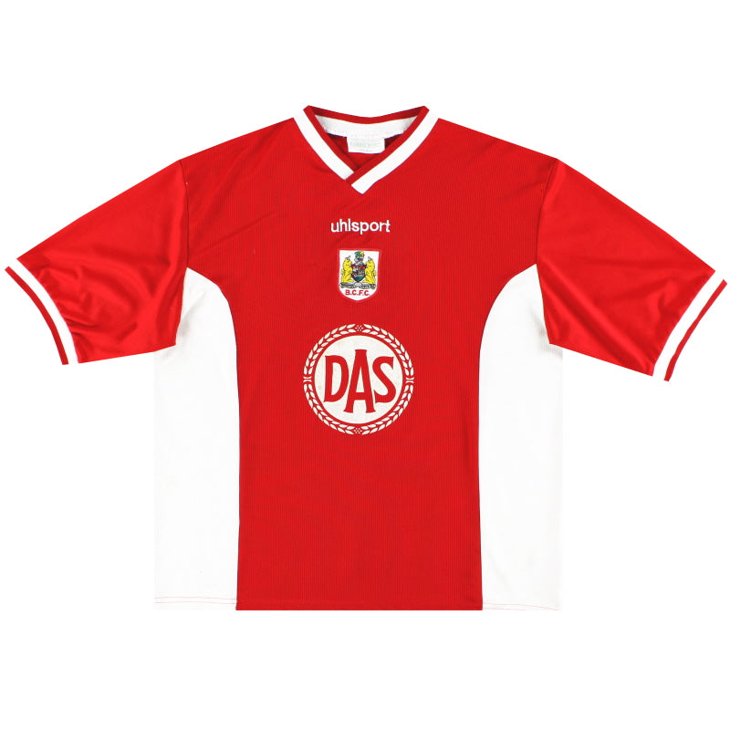 1999-00 Bristol City uhlsport Home Shirt L Football Shirt