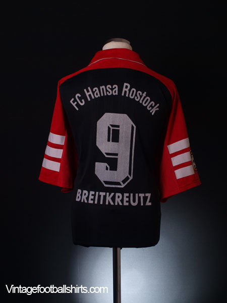 1999-00 Hansa Rostock Away Shirt Breitkreutz #9 XXL Football Shirt