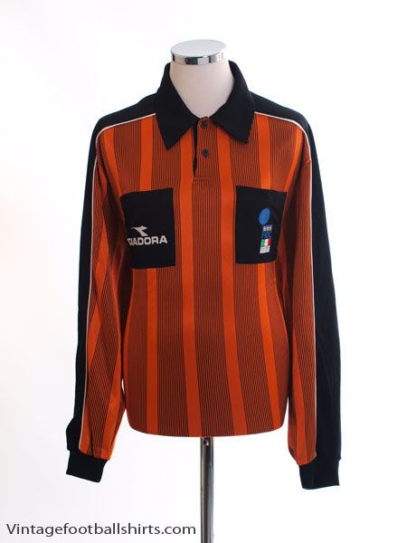 1999-00 Italy FIGC Referee Shirt L/S XL Football Shirt