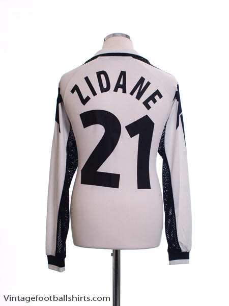 1999 00 Juventus Away Shirt Zidane #21 L S L