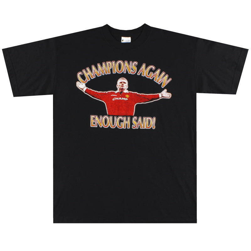 1999-00 Manchester United 'Six Of The Best' Graphic Tee XL T-Shirt