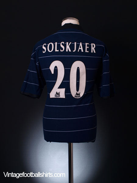 1999-00 Manchester United Away Shirt Solskjaer #20 M Football Shirt