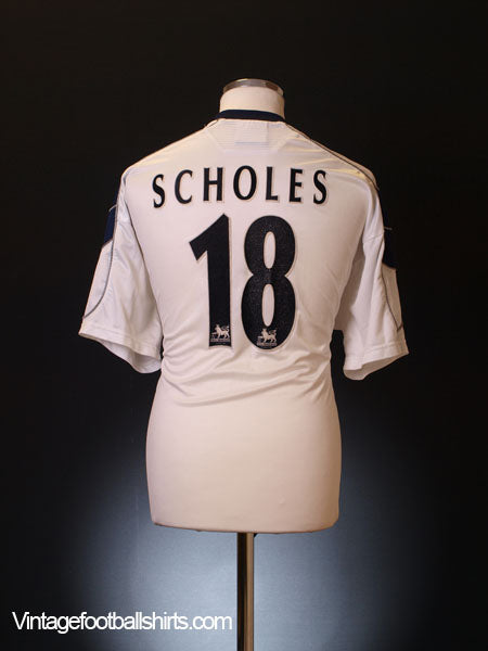 1999-00 Manchester United Third Shirt Scholes #18 XL Football Shirt