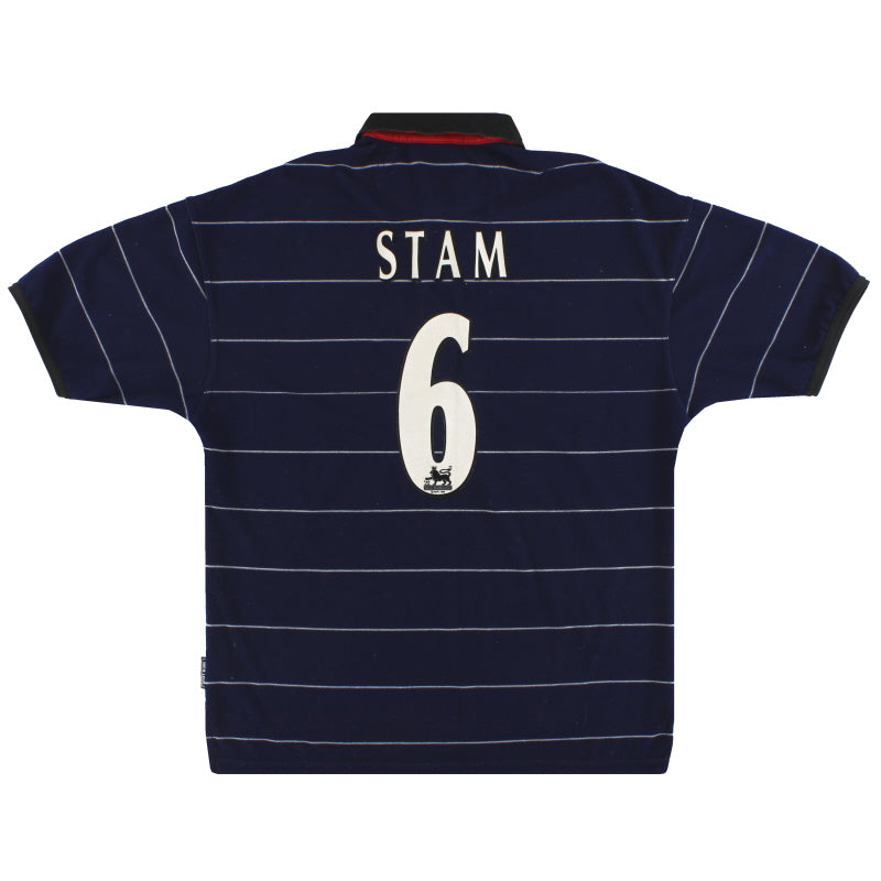 1999-00 Manchester United Umbro Away Shirt Stam #6 XL | Vintage
