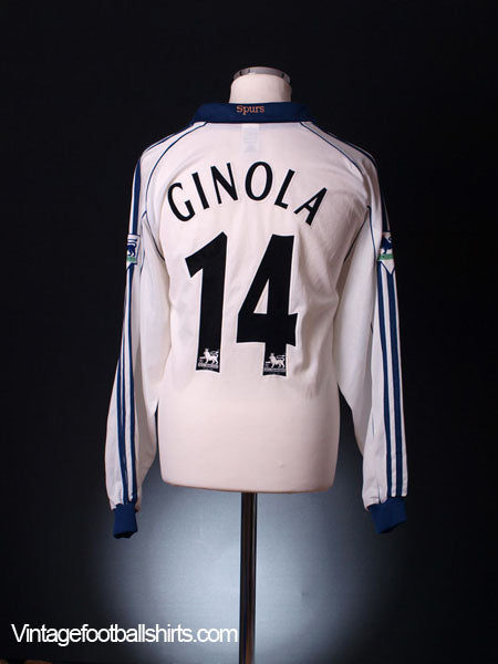 1999-00 Tottenham Home Shirt Ginola #14 L/S *Mint* XL Football Shirt