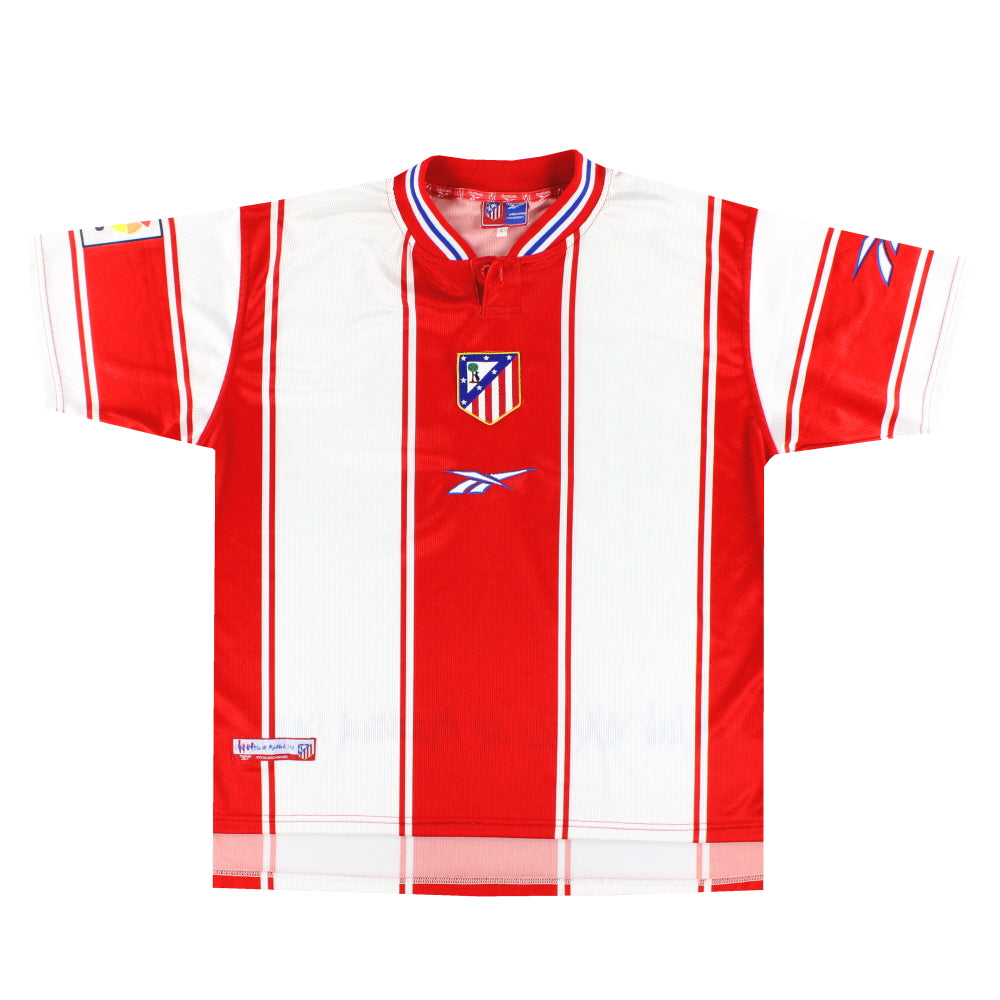 1999-00 Atletico Madrid Reebok Home Shirt L | Vintage Football Shirts