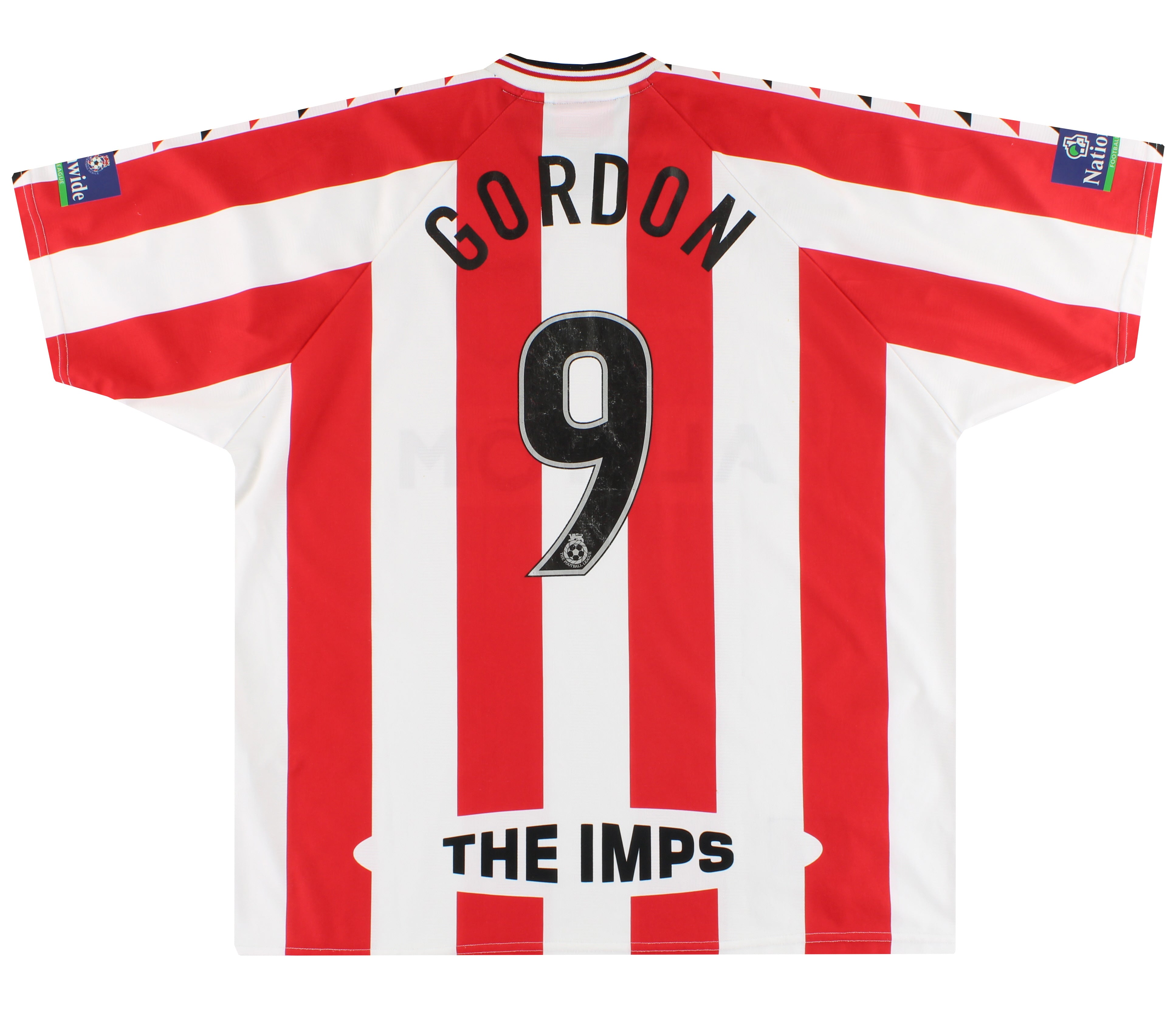 1999-00 Lincoln City Avec Match Issue Home Shirt Gordon #9 XL