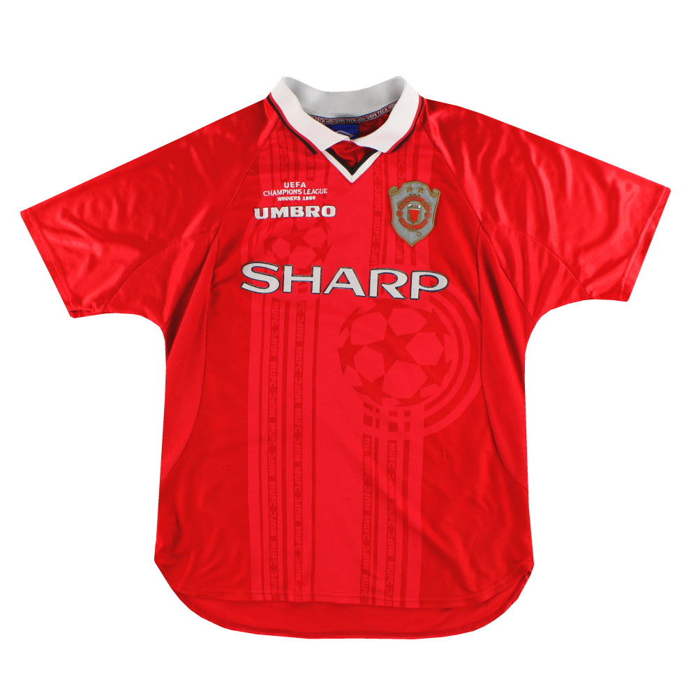 1999-00 Manchester United Umbro CL Winners Shirt M | Vintage