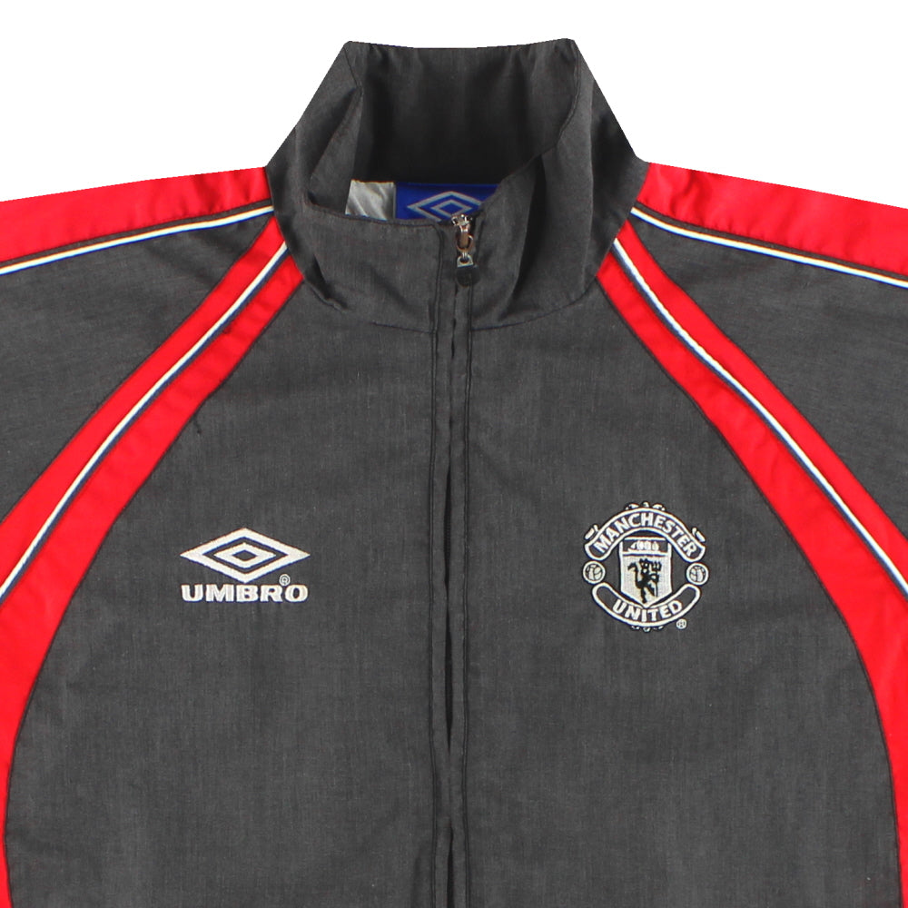 Manchester United Umbro ブラック ジャージ 1999 1999-00 Manchester United Umbro Track Jacket Y | Vintage Football