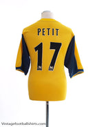 1999-01 Arsenal Away Shirt Petit #17 L Football Shirt