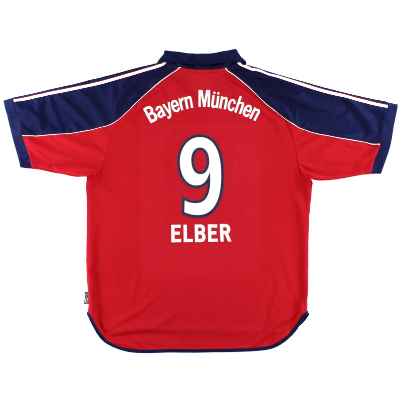 1999-01 Bayern Munich Home Shirt Elber #9 XL Football Shirt