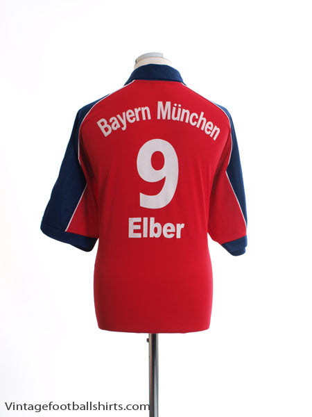 1999-01 Bayern Munich Home Shirt Elber #9 XL Football Shirt