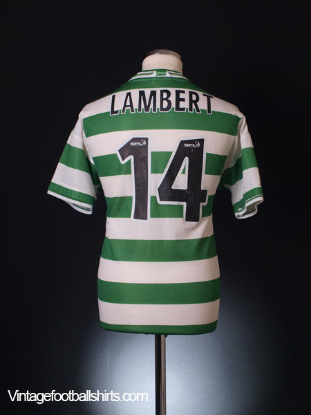 1999-01 Celtic Home Shirt Lambert #14 M Football Shirt
