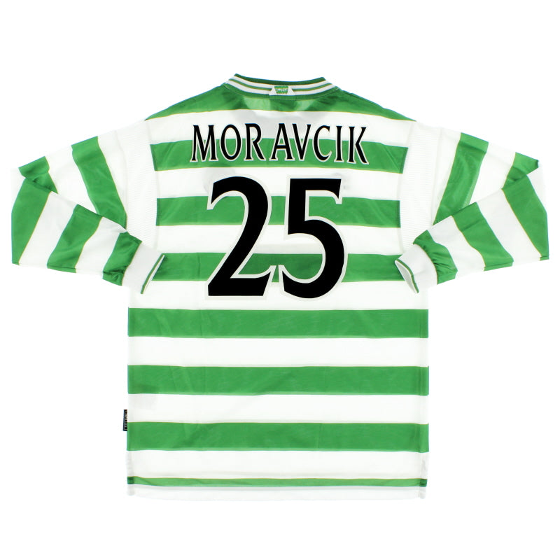 1999-01 Celtic Home Shirt Moravcik #25 L/S *Mint* XL Football Shirt