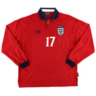 1999-01 England Player Issue Away Shirt #17 L/S XL Football Shirt