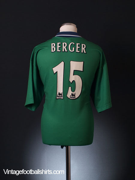 1999-01 Liverpool Away Shirt Berger #15 L Football Shirt