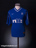 1999-01 Rangers Home Shirt L Football Shirt