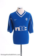 1999-01 Rangers Home Shirt L Football Shirt