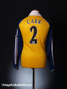 1999-01 Tottenham Away Shirt Carr #2 L/S M Football Shirt