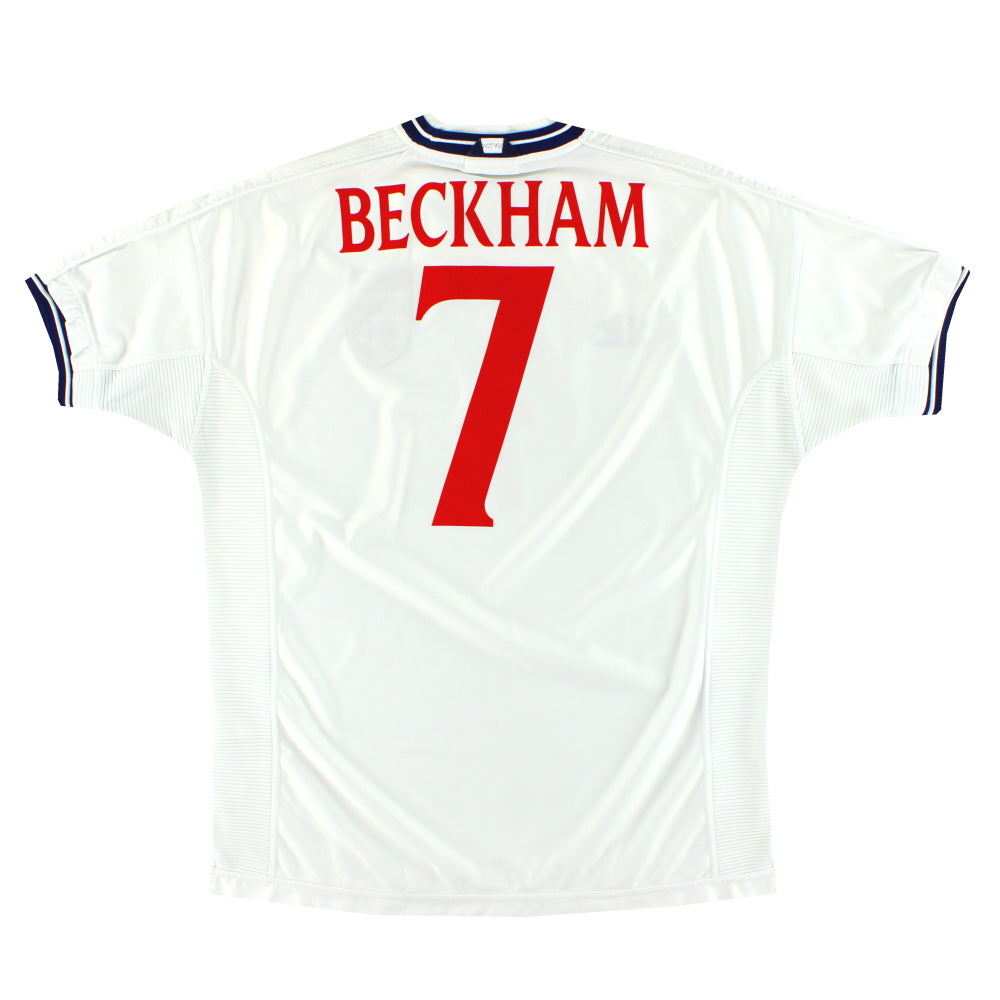 1999-01 England Umbro Home Shirt Beckham #7 *Mint* XL | Vintage