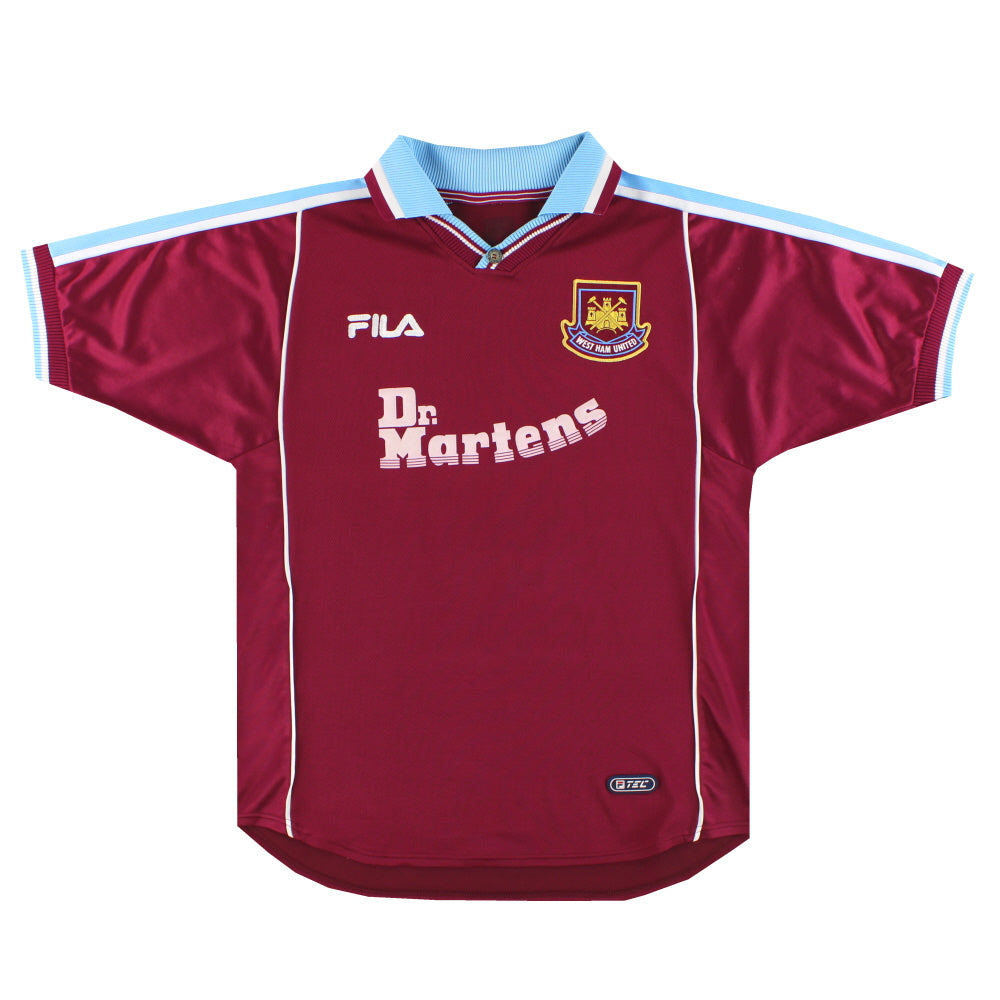 1999-01 West Ham Fila Home Shirt Moncur #16 XL | Vintage Football