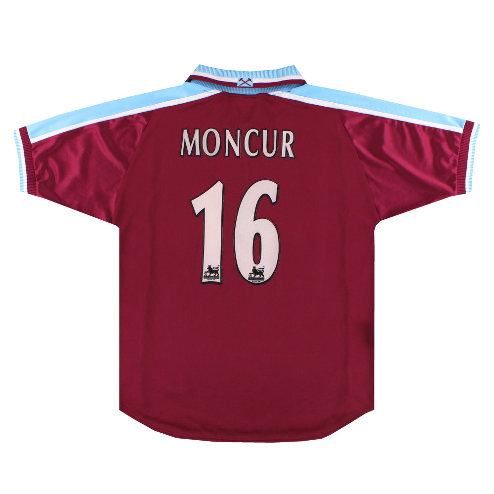 1999-01 West Ham Fila Home Shirt Moncur #16 XL | Vintage Football
