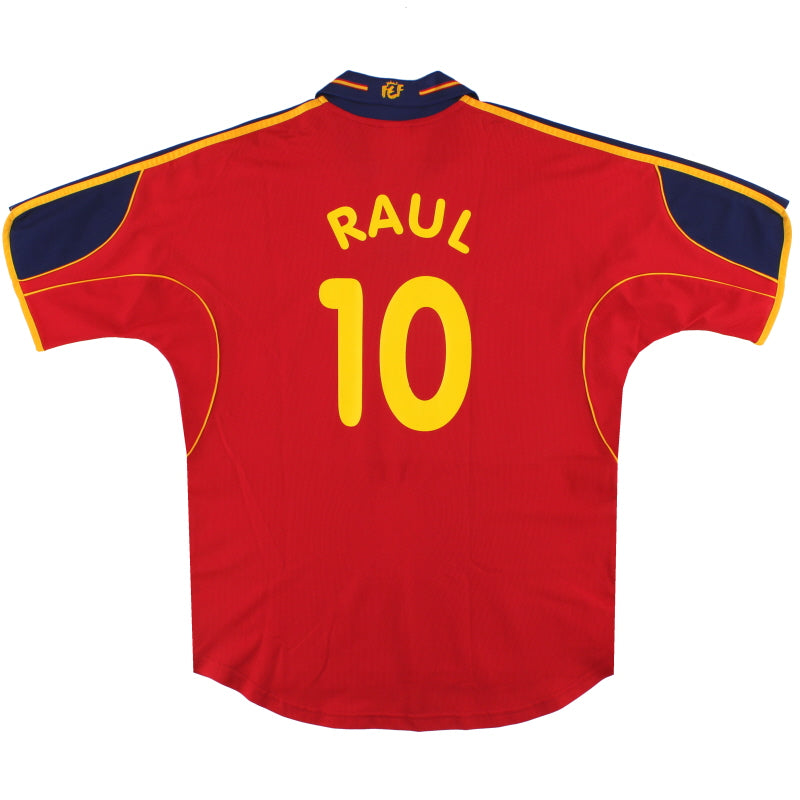 1999-02 Spain adidas Home Shirt Raul #10 L Football Shirt