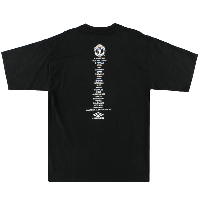 1999 Manchester United Umbro 'The Treble' Tee L | Vintage Football