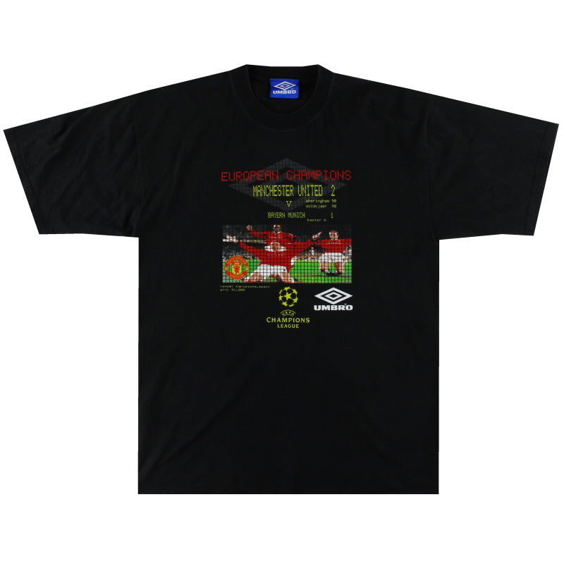 1999 Manchester United Umbro Champions League Winners Tee L
