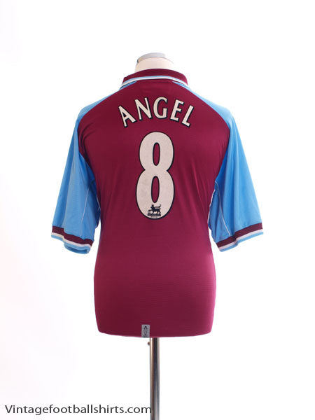 2000-01 Aston Villa Home Shirt Angel #8 L Football Shirt
