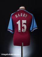 2000-01 Aston Villa Home Shirt Barry #15 L Football Shirt