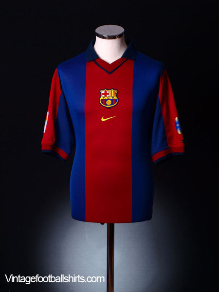 2000-01 Barcelona Home Shirt XL | Vintage Football Shirts