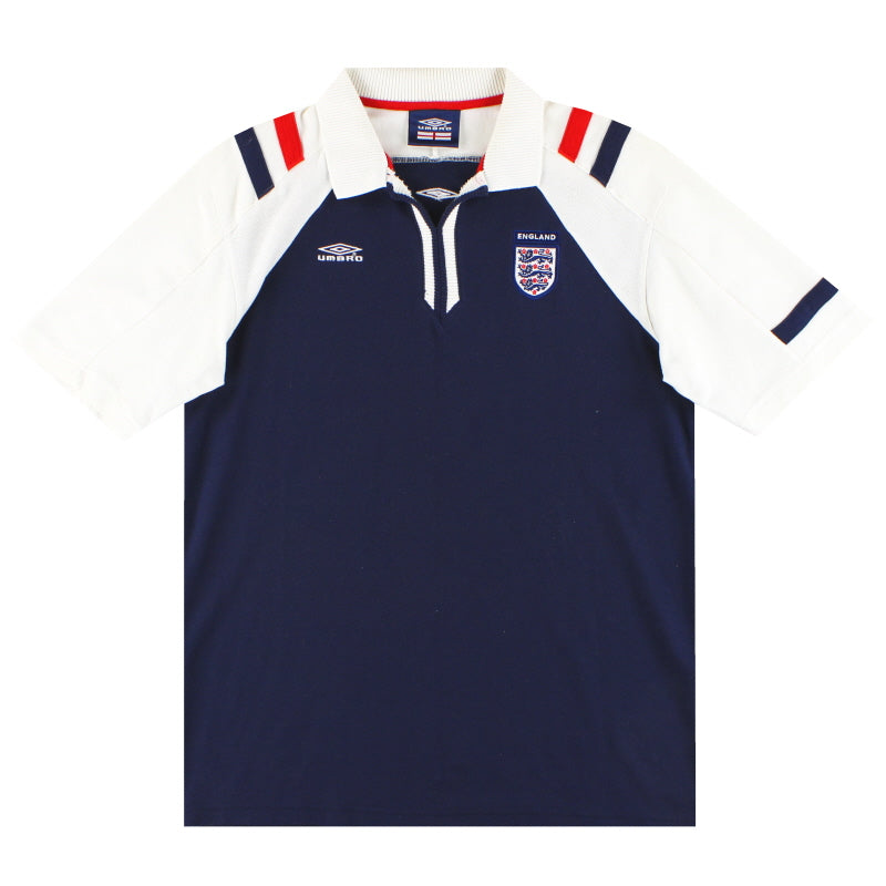 2000-01 England Umbro Polo Shirt XL | Vintage Football Shirts