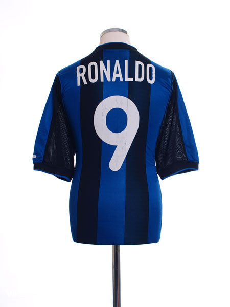 2000-01 Inter Milan Home Shirt Ronaldo #9 M Vintage Football Shirts