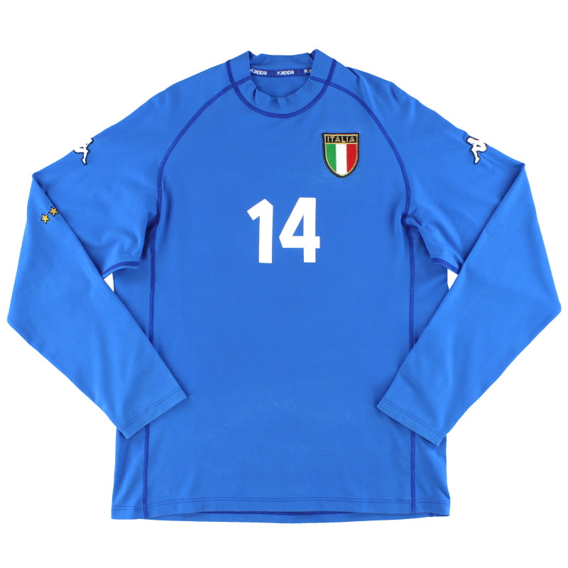 2000-01 Italy Kappa Match Issue Home Shirt #14 L/S XL Football Shirt